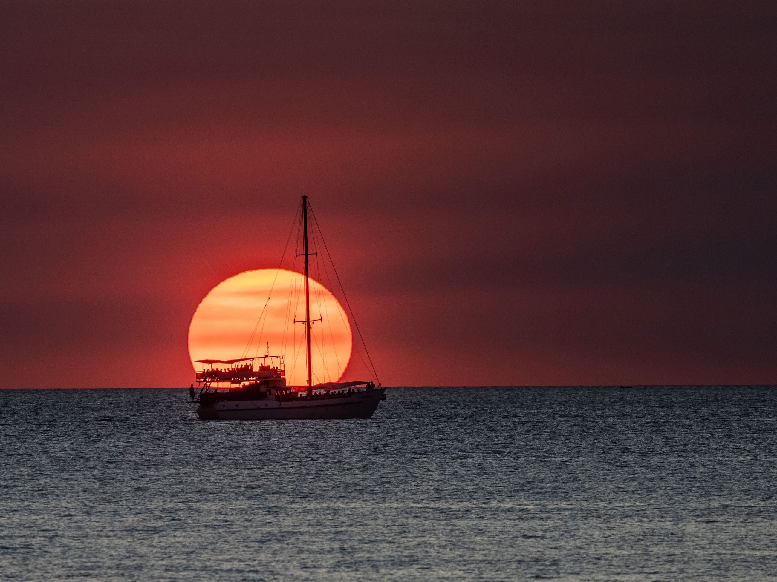 sailing at sunset in Darwin