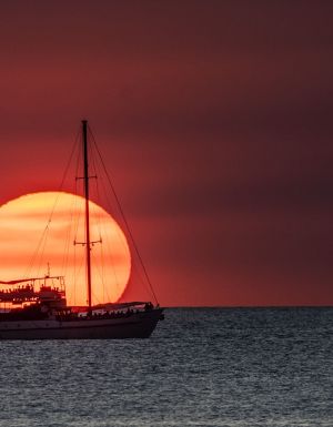 sailing at sunset in Darwin