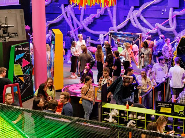 interactive exhibits inside Questacon