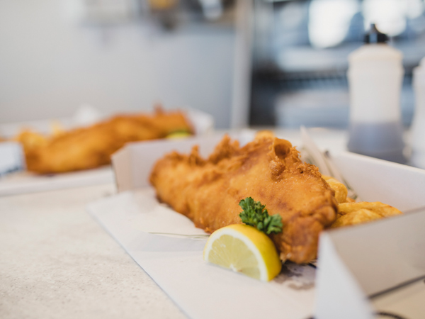 fish and chips at Cottesloe Beach