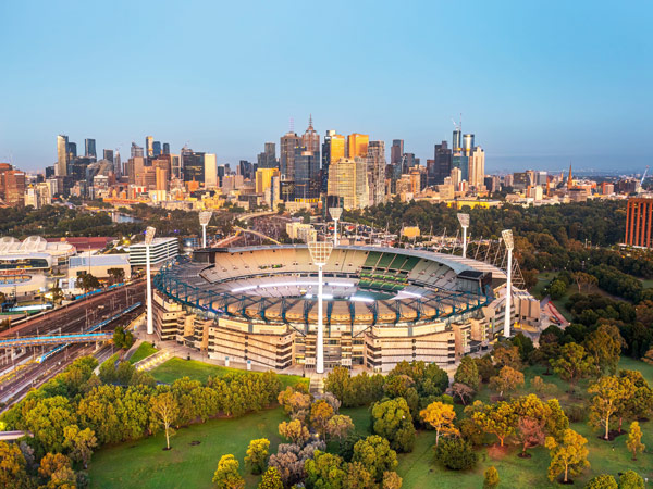 an aerial view of the Melbourne Cricket Ground