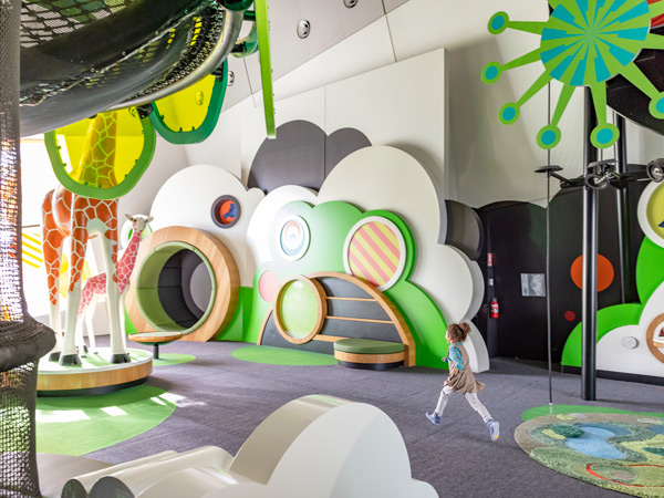 a little girl wandering inside Pauline Gandel Children’s Gallery, Melbourne