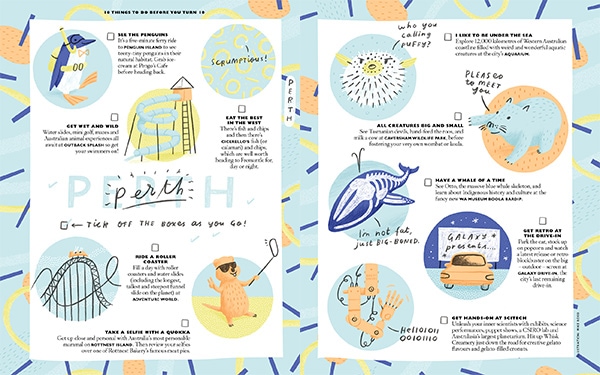 Illustrated Perth Kids Bucket List