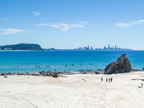 a scenic view of Currumbin Beach in Gold Coast