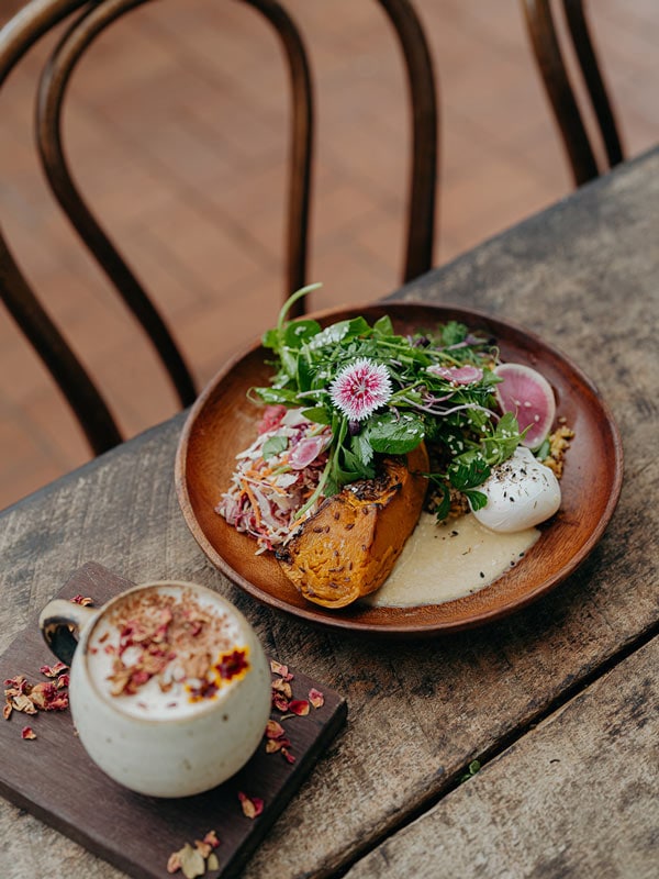 a set meal at Folk cafe, Byron Bay
