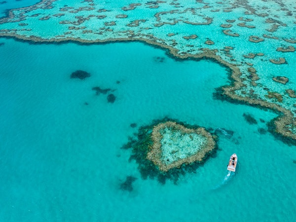 Aerial view of Heart Reef