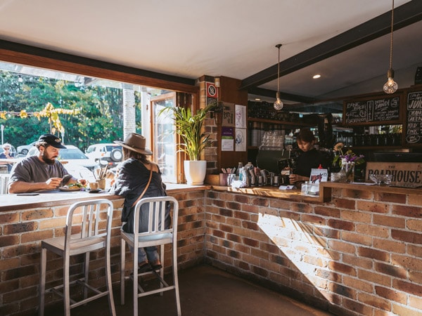 two people having breakfast at Roadhouse , Byron Bay