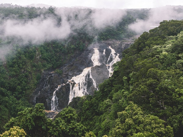 view of Barron Falls from Skyrail Rainforest Cableway, Cairns