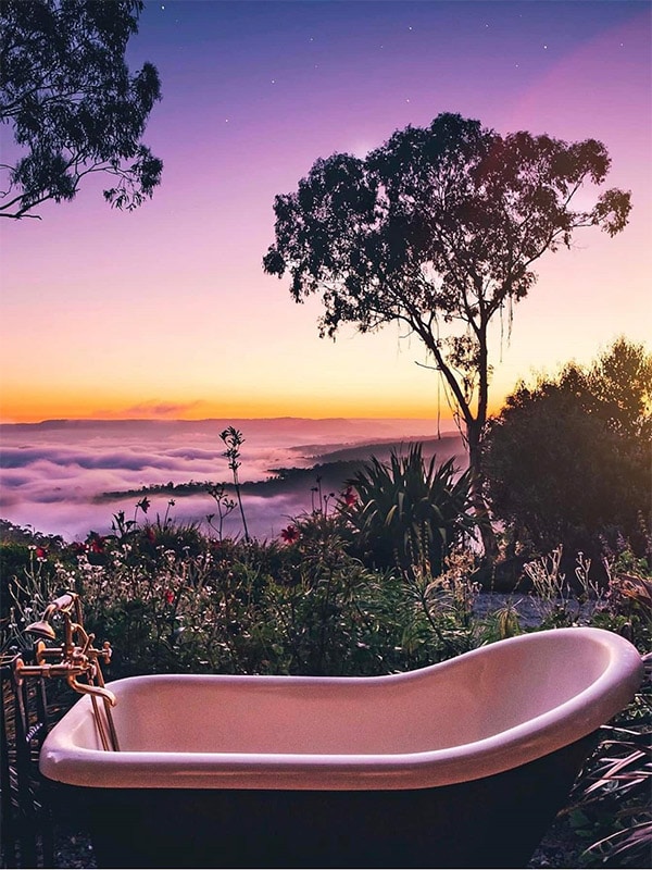 Kokawood farmhouse bath blue mountians