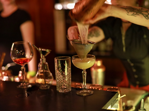 crafting cocktails at The Crypt, Ballarat