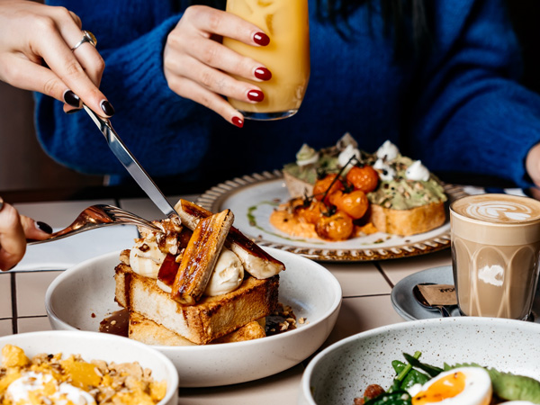 having breakfast at Nolans cafe in Ballarat