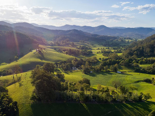 scenic views of the surrounding valley at Friday Creek Retreat