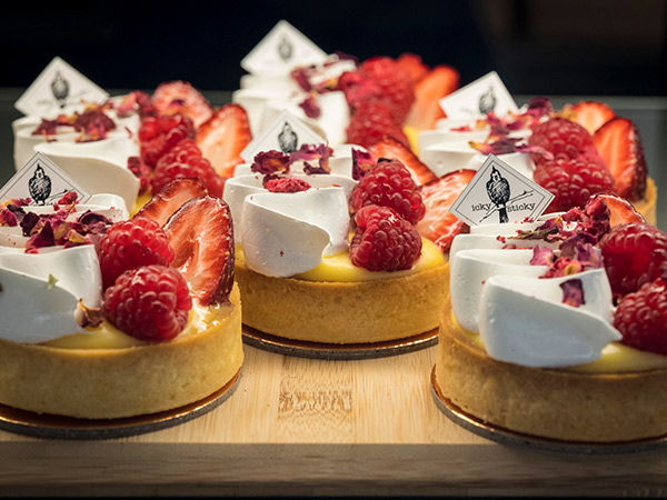 passionfruit meringue tarts at Icky Sticky Patisserie