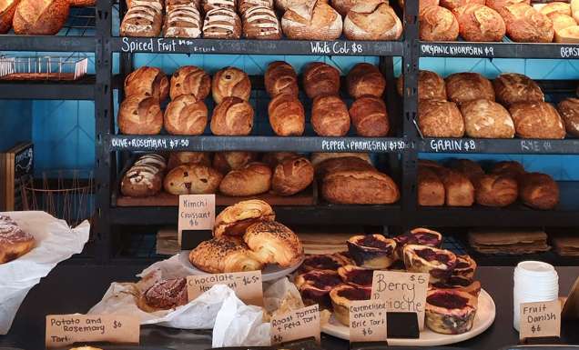 bread on display at Kraken Sourdough, Jervis Bay