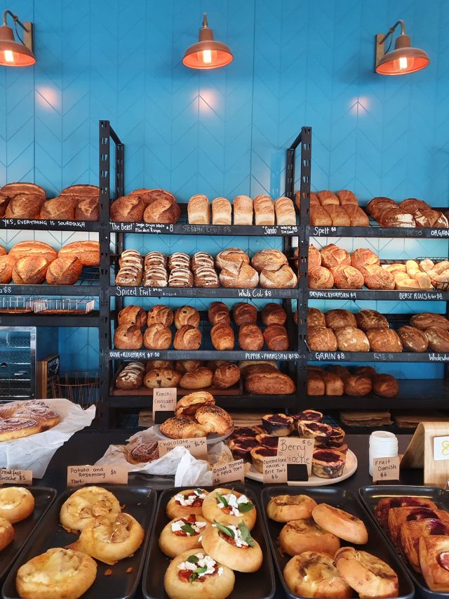 bread on display at Kraken Sourdough, Jervis Bay