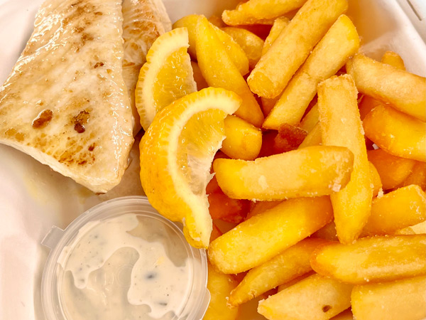 fish and chips at Benny’s Fish Truck, Lord Howe Island