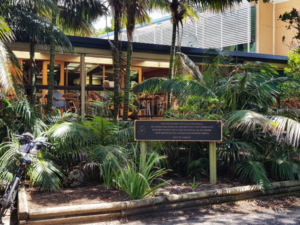 the lush exterior of Coral Cafe, Lord Howe Island