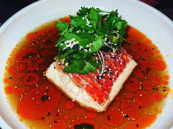 steamed local flame snapper at Driftwood Bar and Restaurant, Lord Howe Island