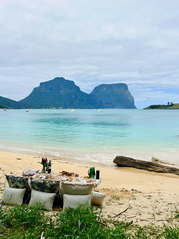 a beachside picnic by Love Lord Howe