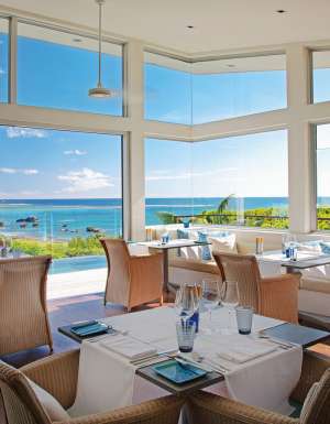 views of Mounts Gower and Lidgbird at Capella Restaurant, Lord Howe Island