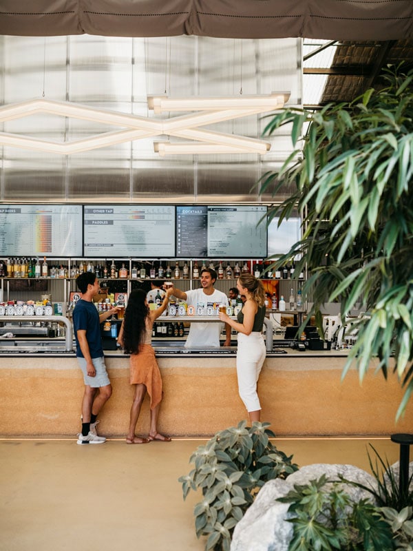 young people visiting Modus Brewery in Newcastle