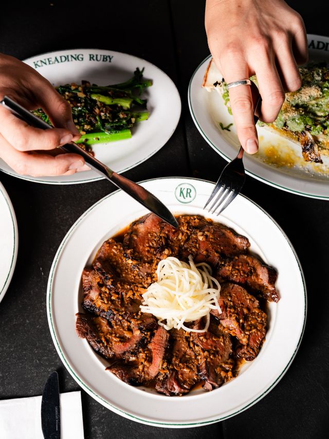 beef fillet at Kneading Ruby, Wollongong