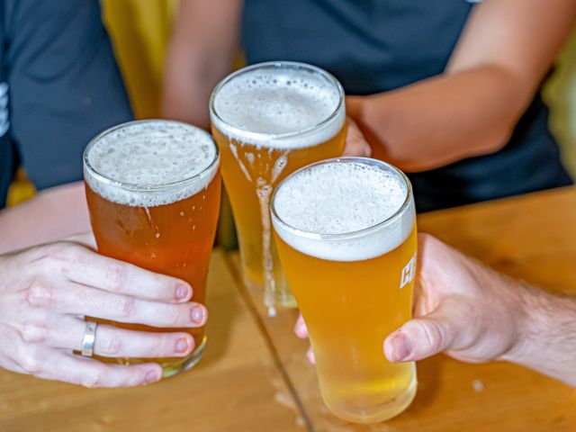 beer glasses at His Boy Elroy, Wollongong