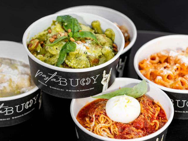 pasta bowls at Pasta Buoy, Jervis Bay