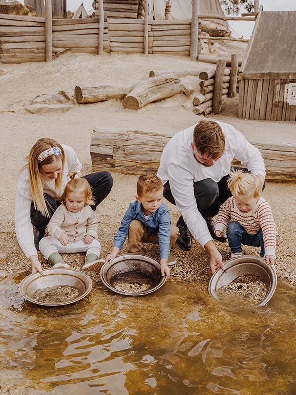 hanging out at Sovereign Hill, Ballarat with kids