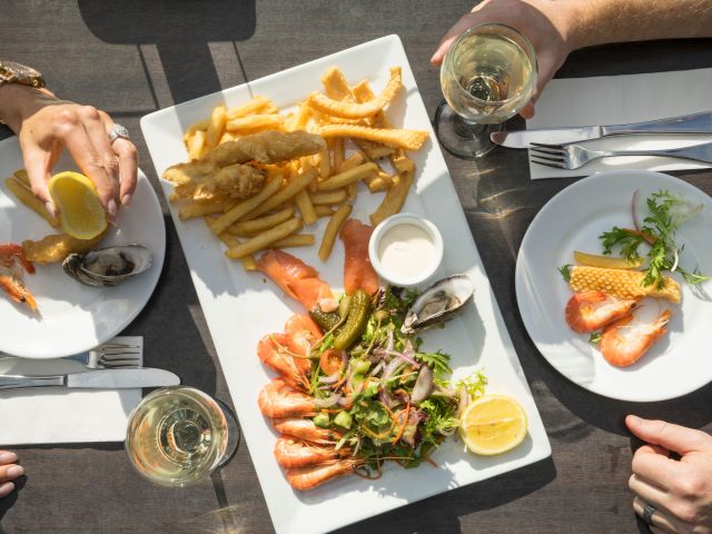 seafood platter at Huskisson Hotel, Jervis Bay