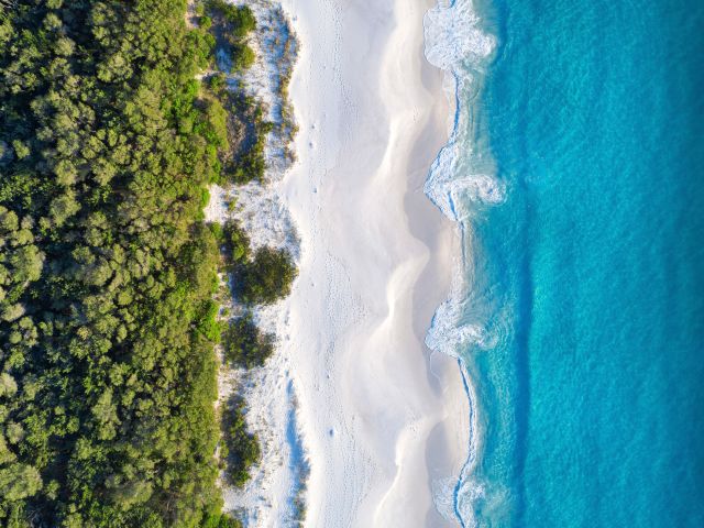 Hyams Beach, Jervis Bay from above