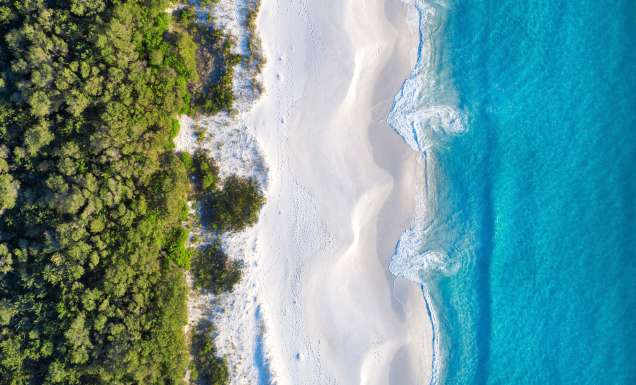 Hyams Beach, Jervis Bay from above