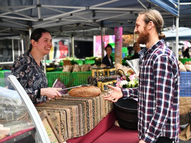 a food stall at Crown St Markets
