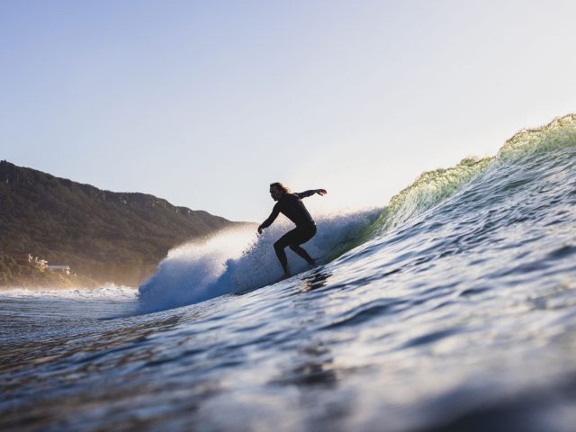 surfing at Thirroul Beach