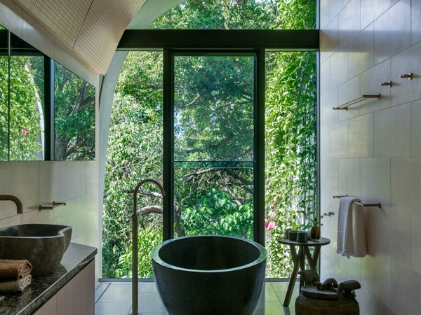The bathtub inside one of 10 bathrooms