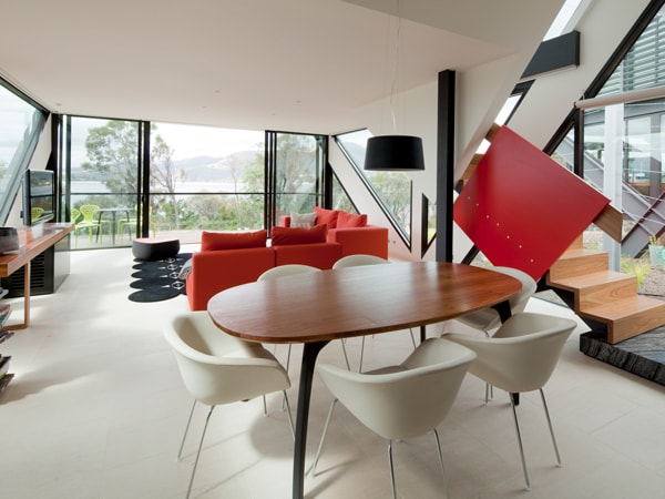 The stylish interior of the Mona Pavilions.