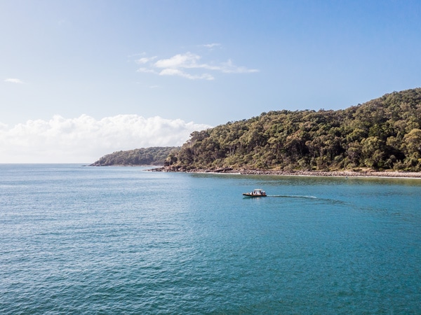 an aerial view of the Noosa Headland section