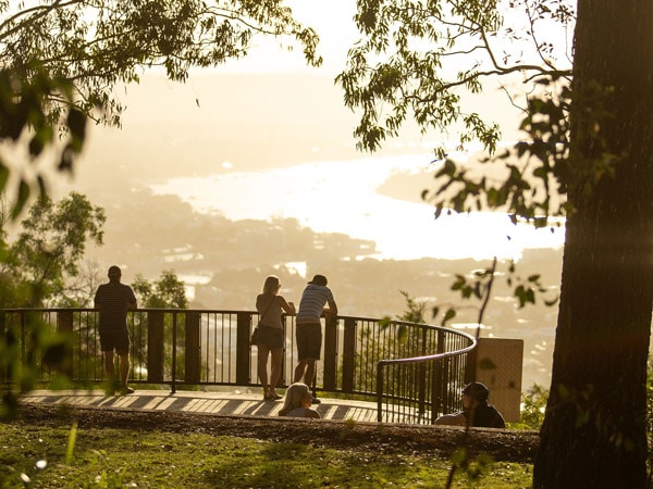 people overlooking stunning views at Laguna Lookout, Noosa