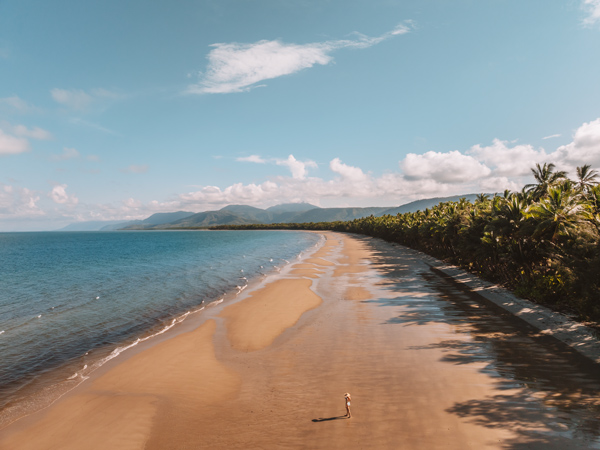 the Four Mile Beach in Port Douglas