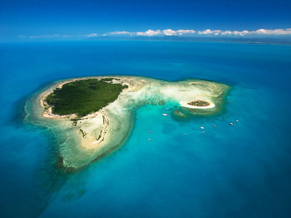the Low Isles Great Barrier Reef as seen from above