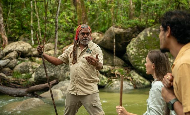 Kuku Yalanji guide at the Mossman Gorge Cultural Centre