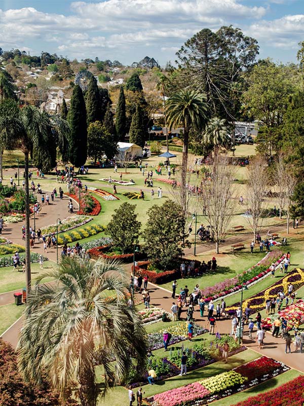 Toowoomba Queens Park from above