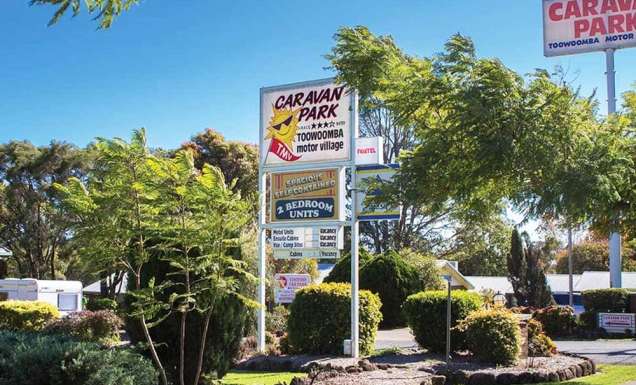 Toowoomba caravan park exterior