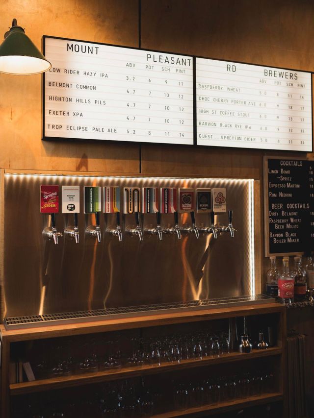 the bar counter at Mount Pleasant Rd Brewers