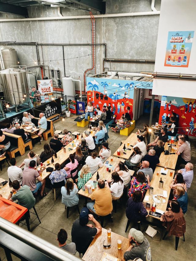 people sitting inside the pub at Blackman’s Brewery Geelong