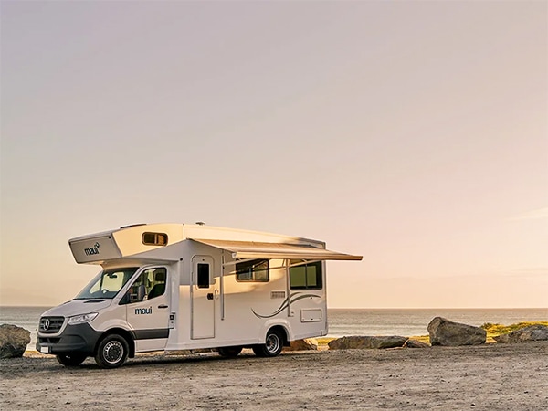 Maui luxury van at sunset