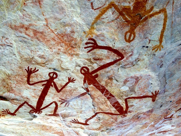 Ancient rock art at Mt Borradaile