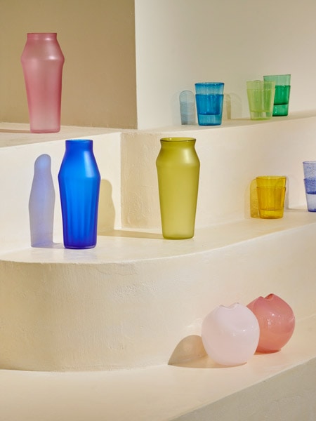 Colourful glassworks for sale at Canberra Glassworks