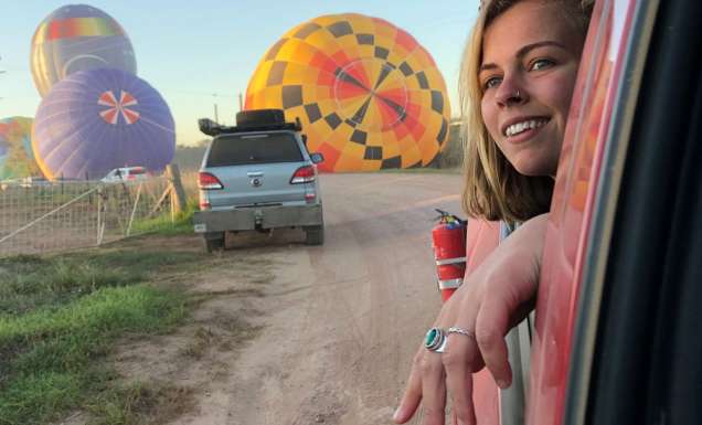 Hot air balloon pilot Georgia Croft