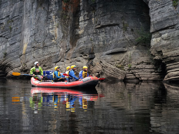 Rafting along the calmer Lower Franklin